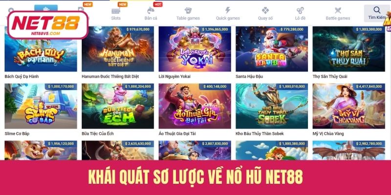 Khái quát sơ lược về nổ hũ Net88