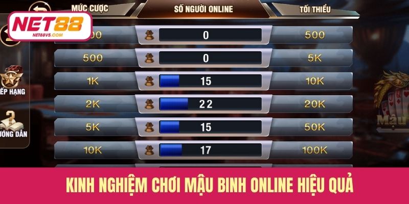 Mậu Binh Online - Đấu Trí Thông Minh, Cuốn Hút Từng Ván 4 Kinh nghiệm chơi mậu binh online hiệu quả